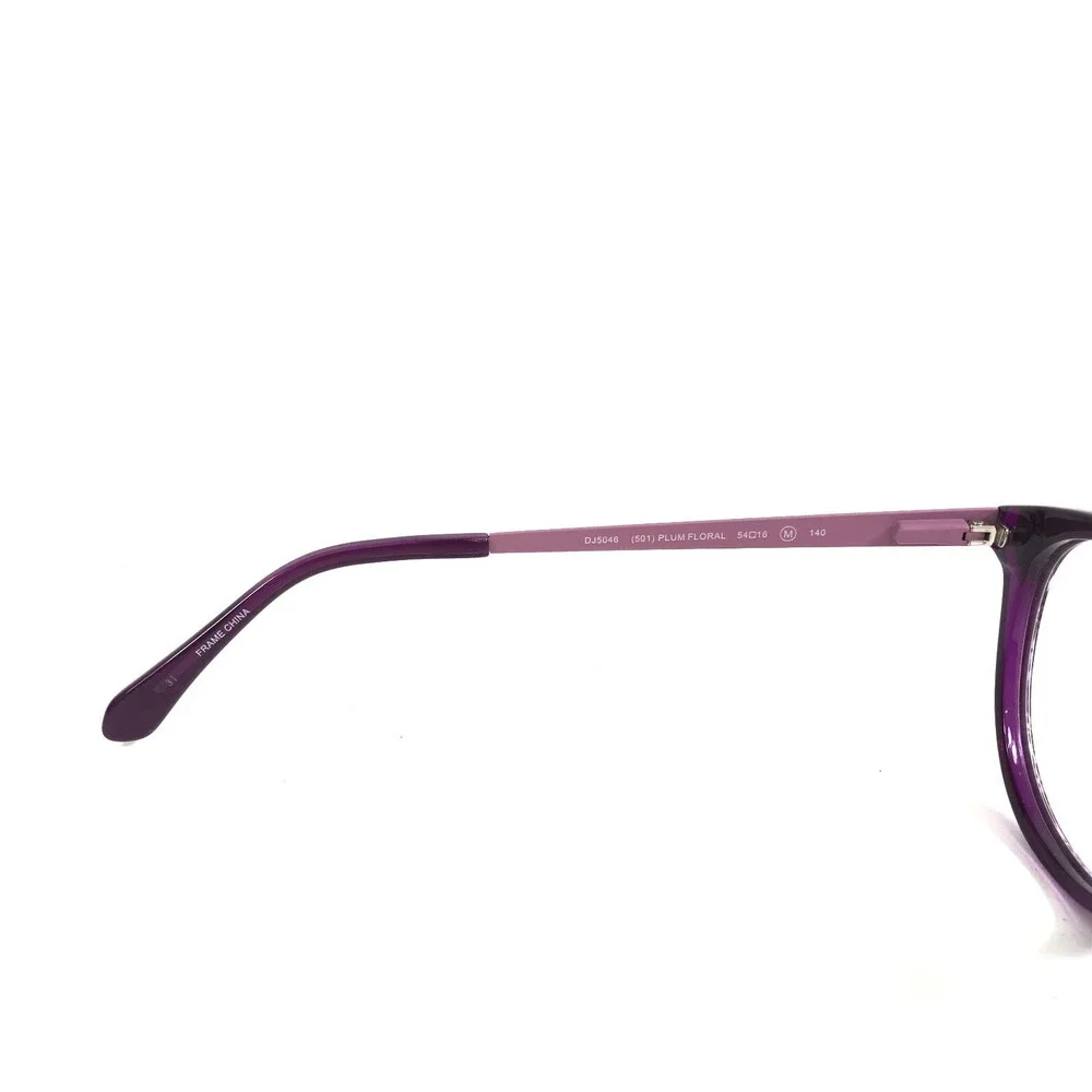 Draper James Eyeglasses Frames DJ5046 501 PLUM FLORAL Cat Eye Full Rim 54-16-140